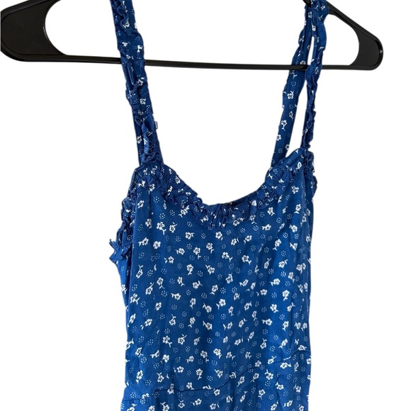 Faithfull the Brand Noemie Floral Blue Midi Dress - Picture 8 of 8